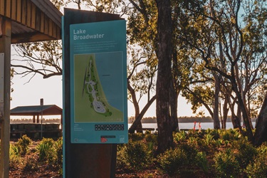 Lake Broadwater Information Sign